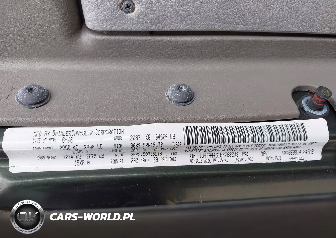 2006 Jeep Wrangler Unlimited VIN:1J4FA44S16P788209 - 9
