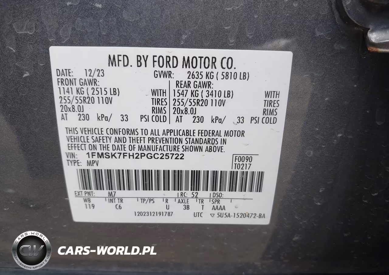 2023 Ford Explorer Limited VIN:1FMSK7FH2PGC25722 - 9
