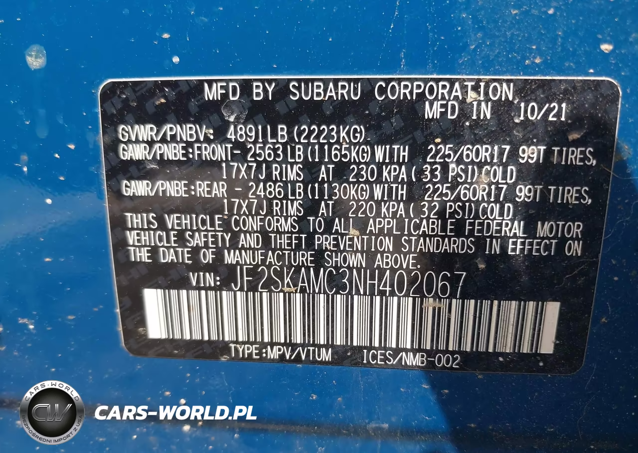 2022 Subaru Forester Wilderness VIN:JF2SKAMC3NH402067 - 9