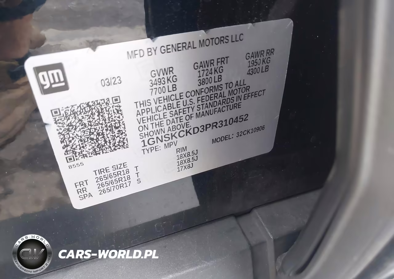 2023 Chevrolet Suburban 4Wd Lt VIN:1GNSKCKD3PR310452 - 9
