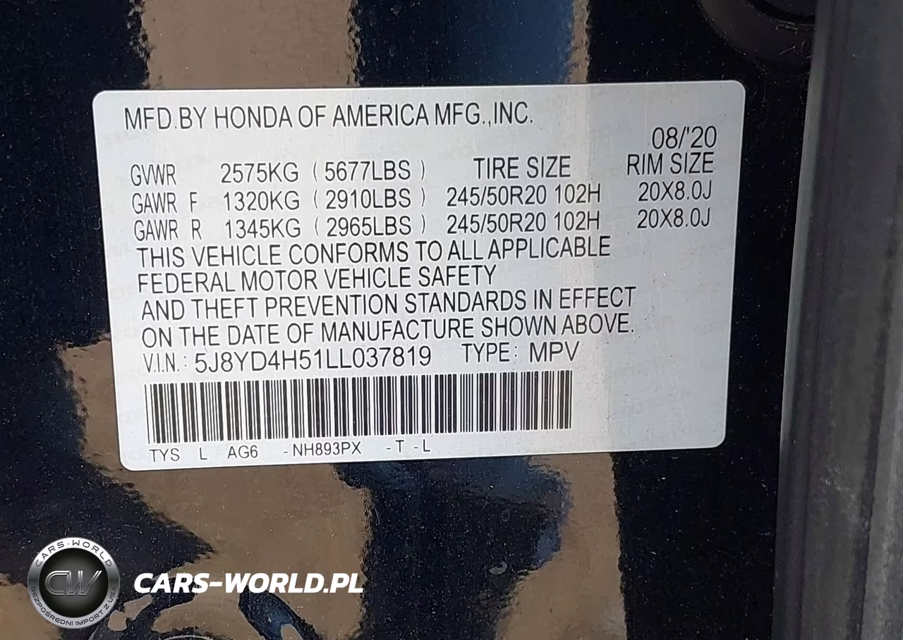 2020 Acura Mdx Technology Package VIN:5J8YD4H51LL037819 - 9