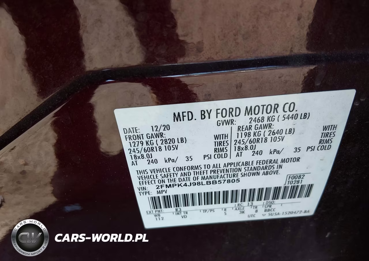 2020 Ford Edge Sel VIN:2FMPK4J98LBB57805 - 9