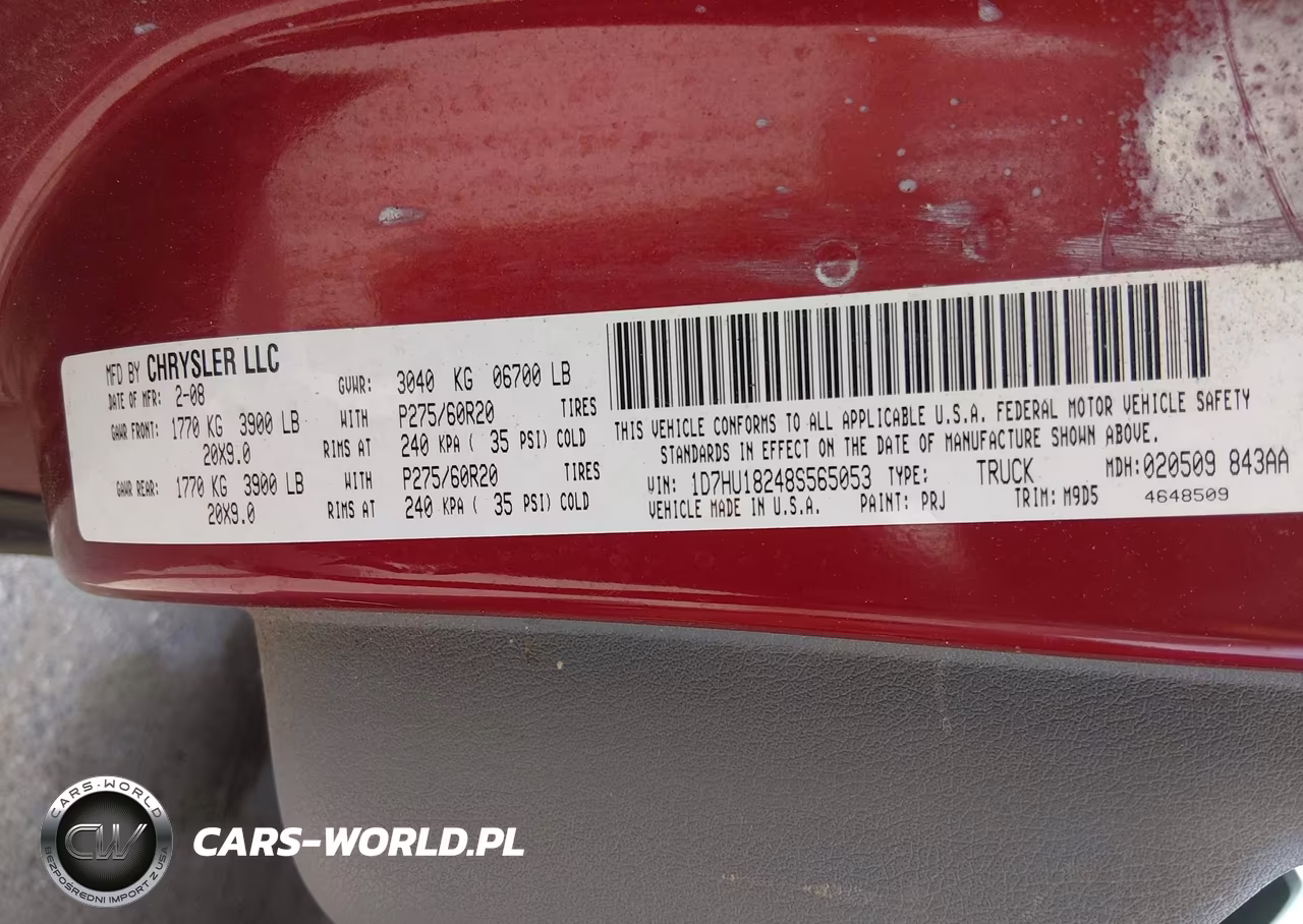 2008 Dodge Ram 1500 Slt VIN:1D7HU18248S565053 - 9