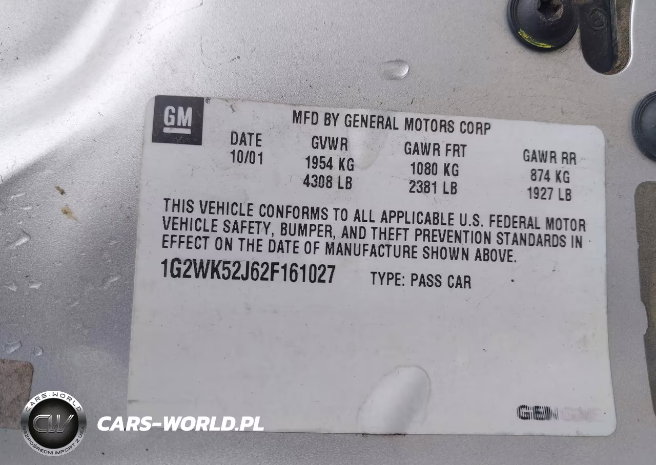 2002 Pontiac Grand Prix Se VIN:1G2WK52J62F161027 - 9