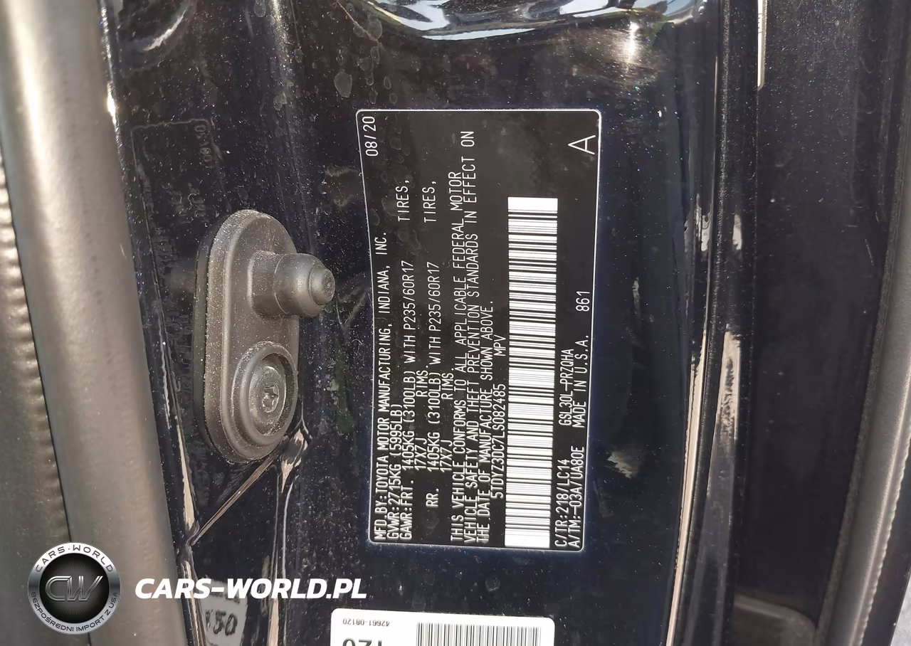2020 Toyota Sienna Xle Premium VIN:5TDYZ3DC7LS082485 - 9