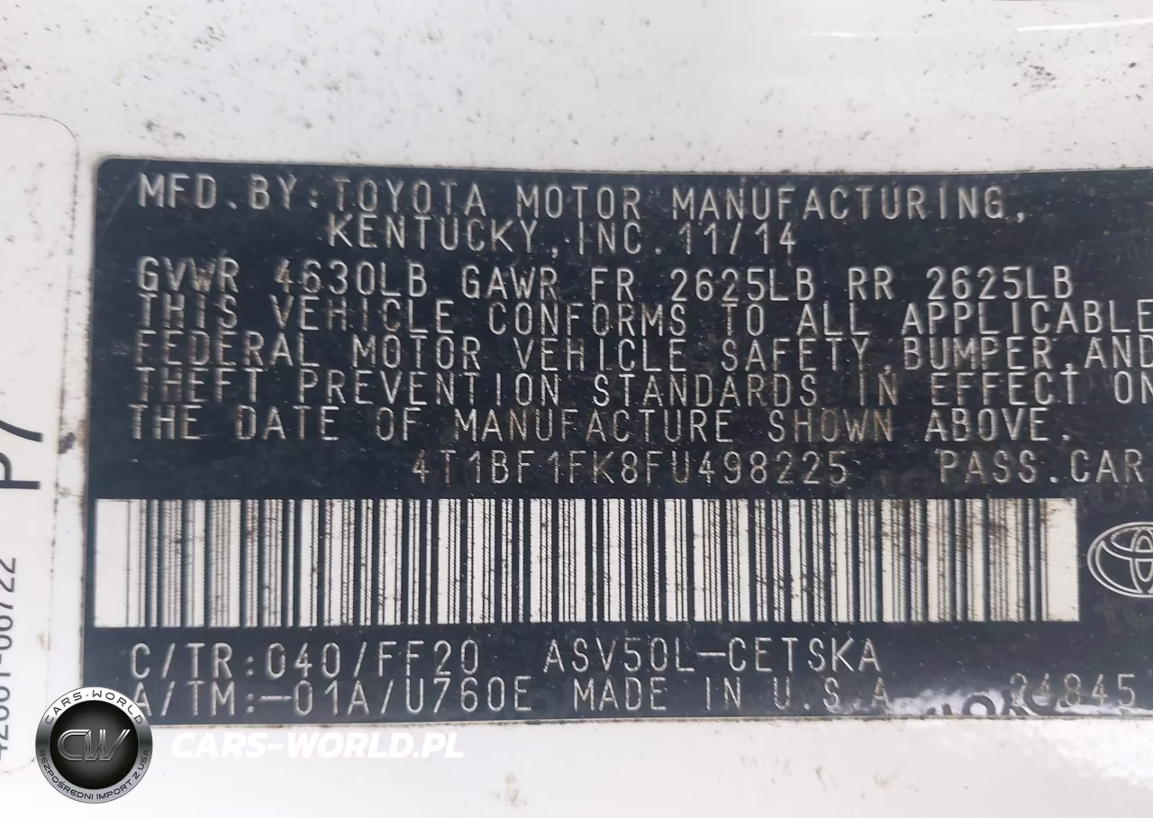 2015 Toyota Camry Se VIN:4T1BF1FK8FU498225 - 9