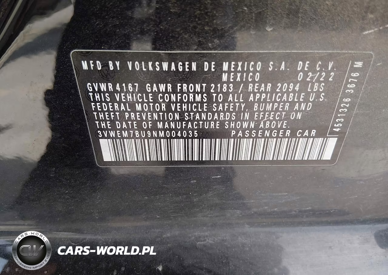 2022 Volkswagen Jetta 1.5T Se VIN:3VWEM7BU9NM004035 - 9