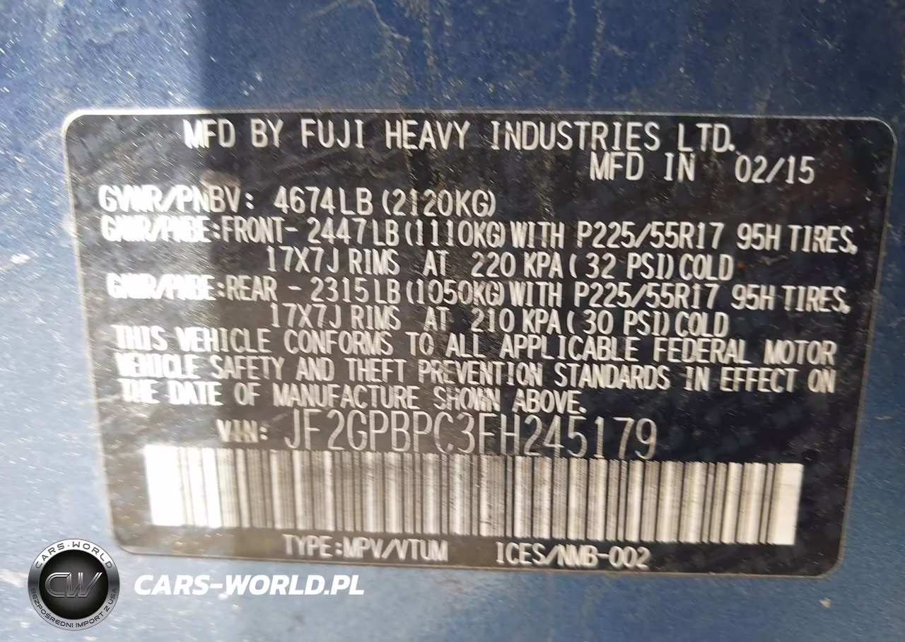 2015 Subaru Xv Crosstrek Hybrid Touring VIN:JF2GPBPC3FH245179 - 9