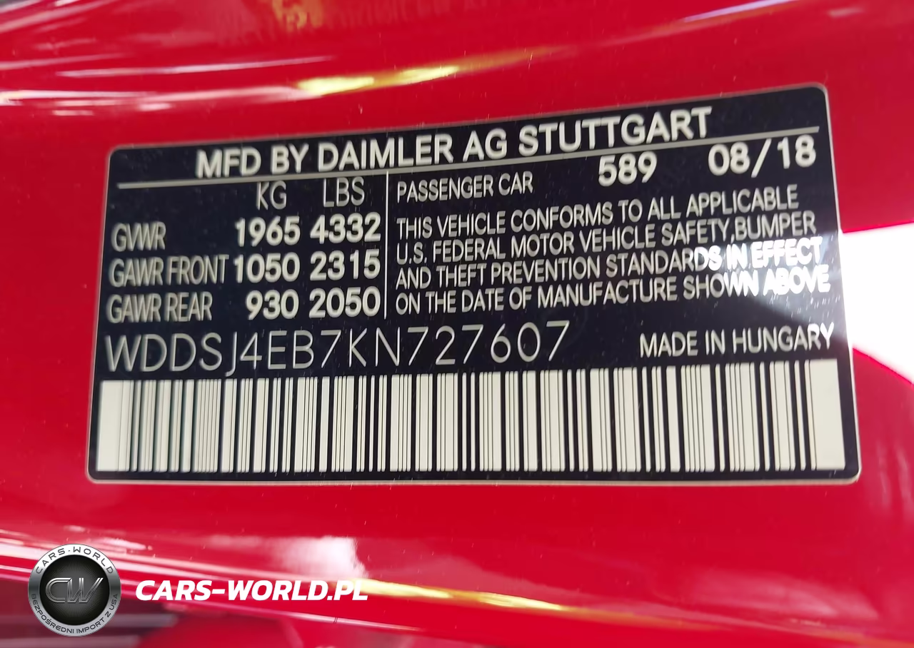 2019 Mercedes-Benz Cla 250 VIN:WDDSJ4EB7KN727607 - 9