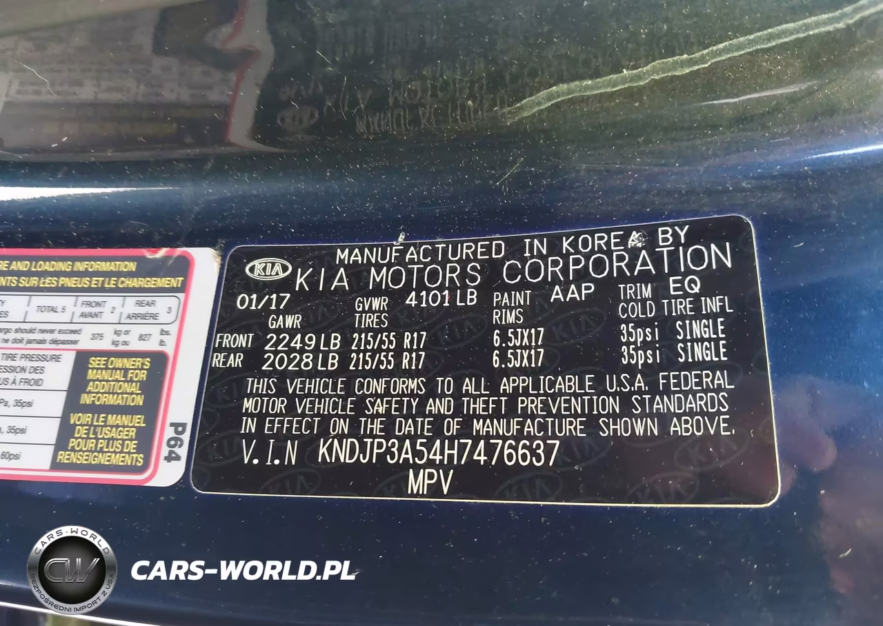 2017 Kia Soul + VIN:KNDJP3A54H7476637 - 9