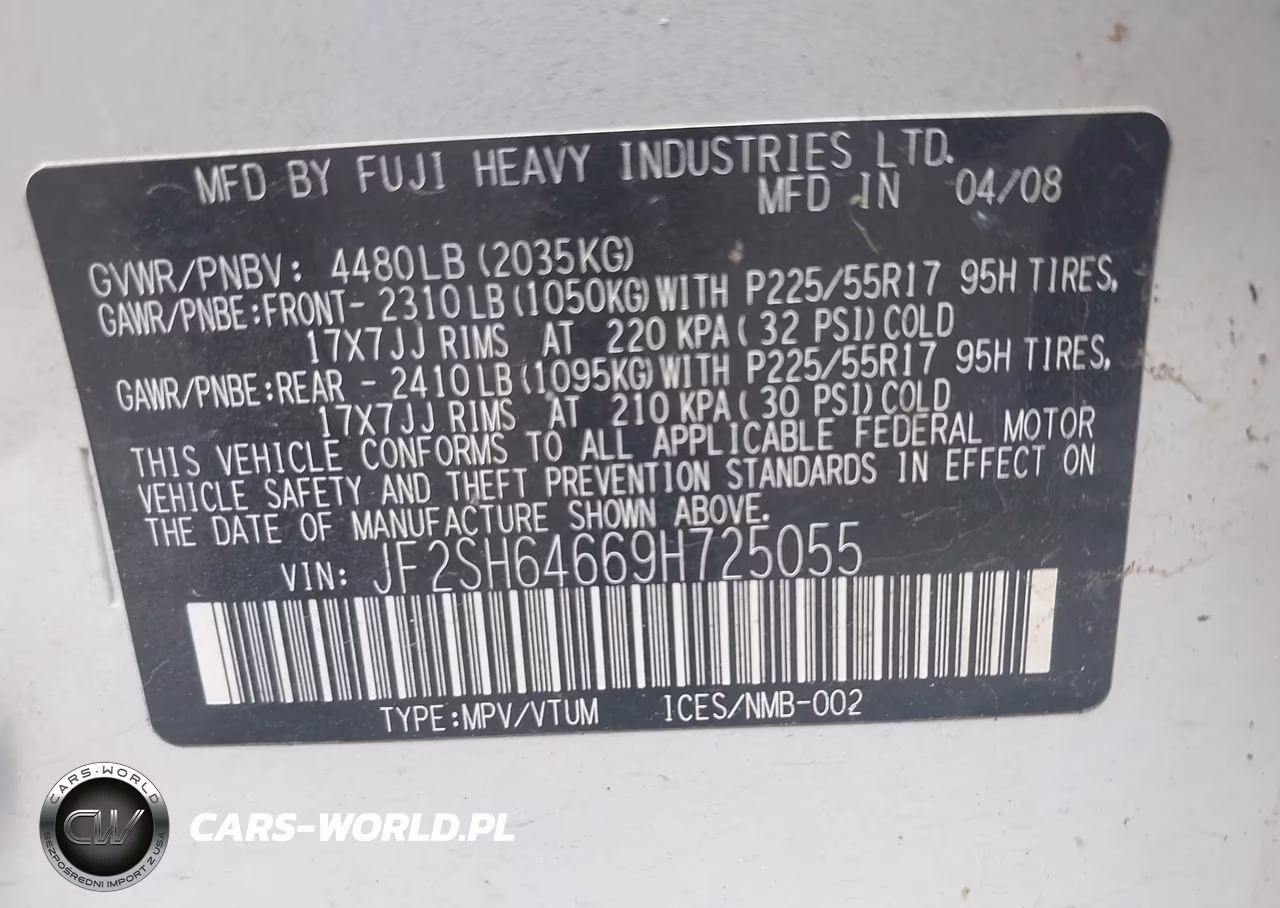 2009 Subaru Forester 2.5X Limited VIN:JF2SH64669H725055 - 9