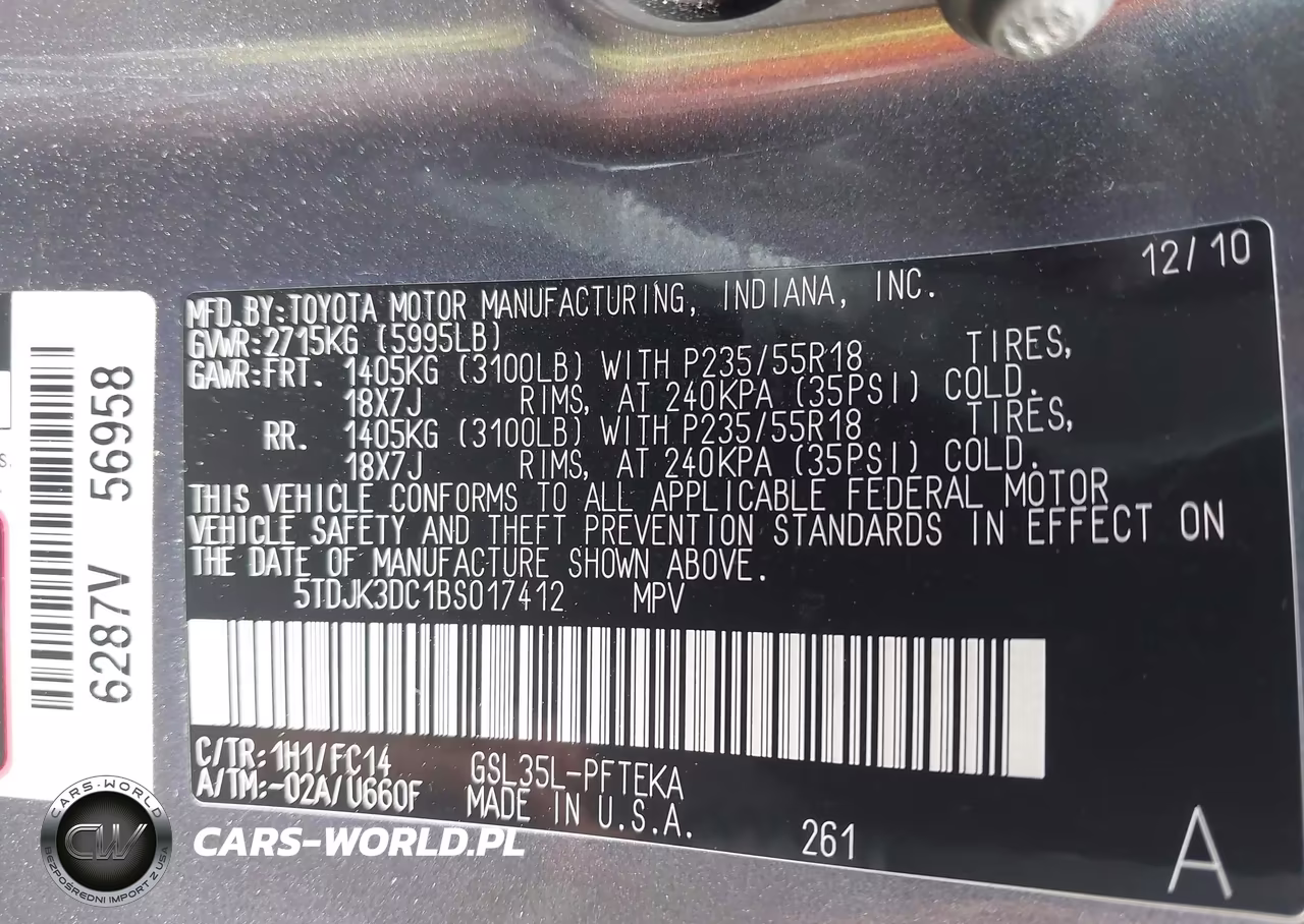 2011 Toyota Sienna Le VIN:5TDJK3DC1BS017412 - 9