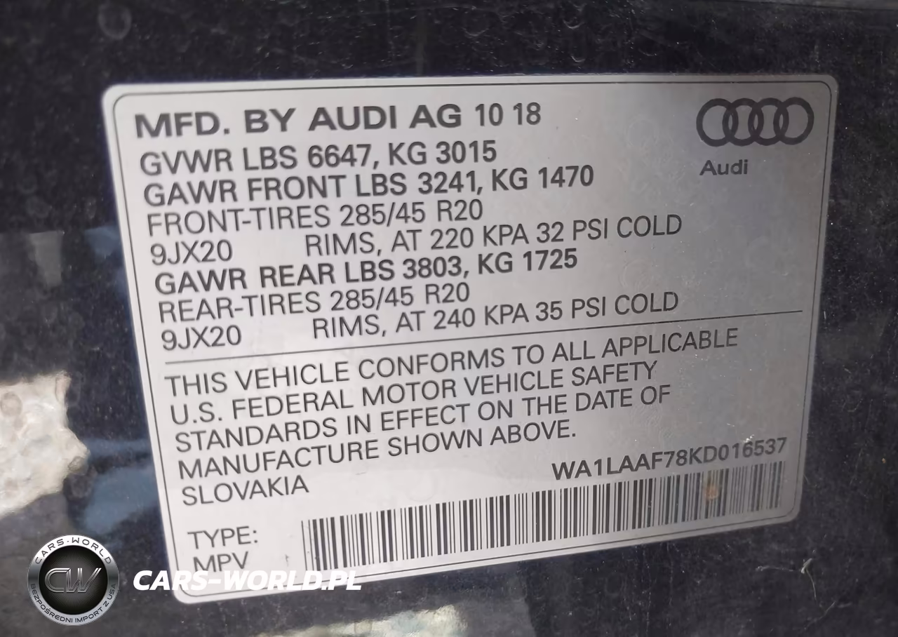 2019 Audi Q7 55 Premium-55 Se Premium VIN:WA1LAAF78KD016537 - 9