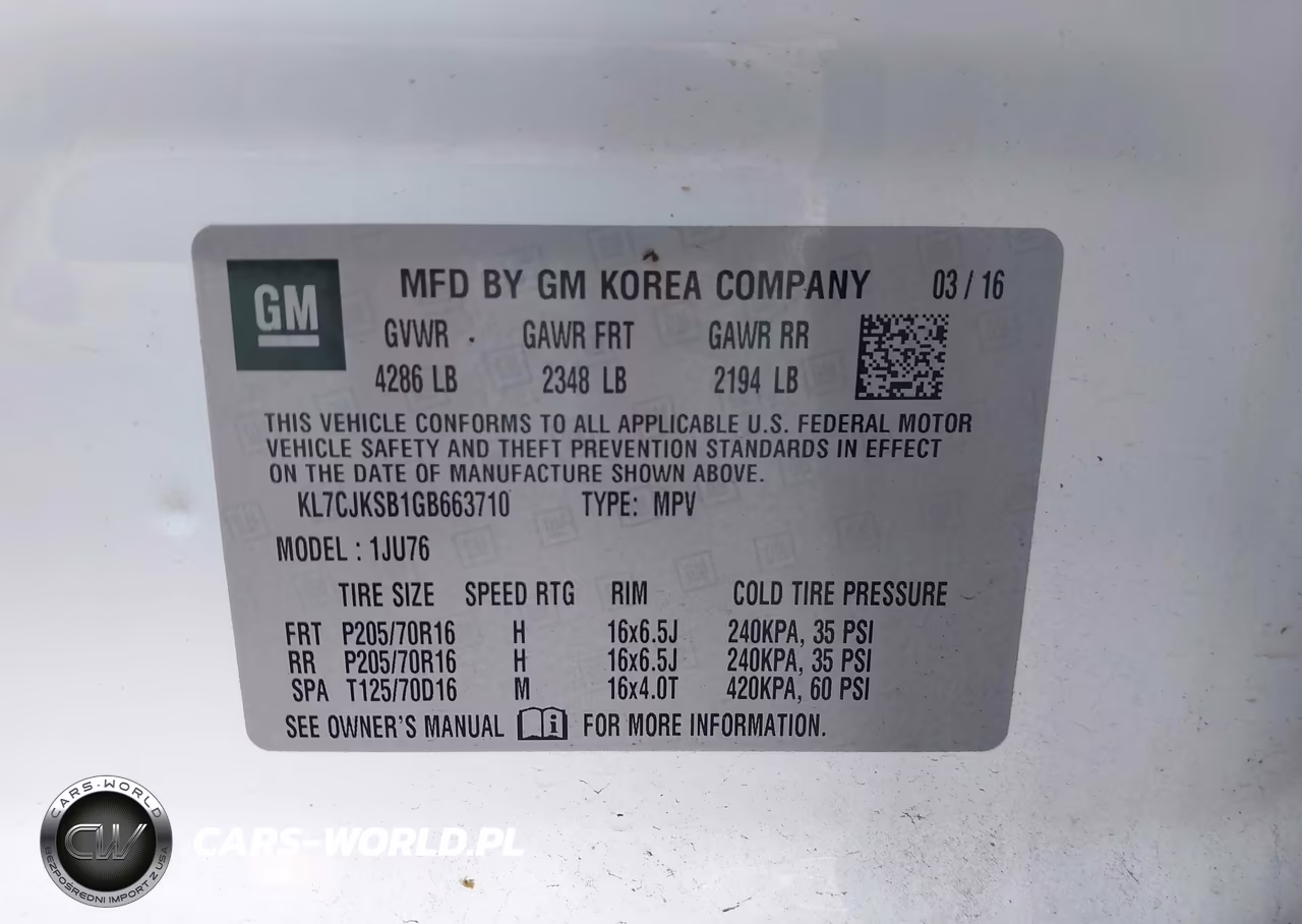 2016 Chevrolet Trax 1Ls VIN:KL7CJKSB1GB663710 - 9
