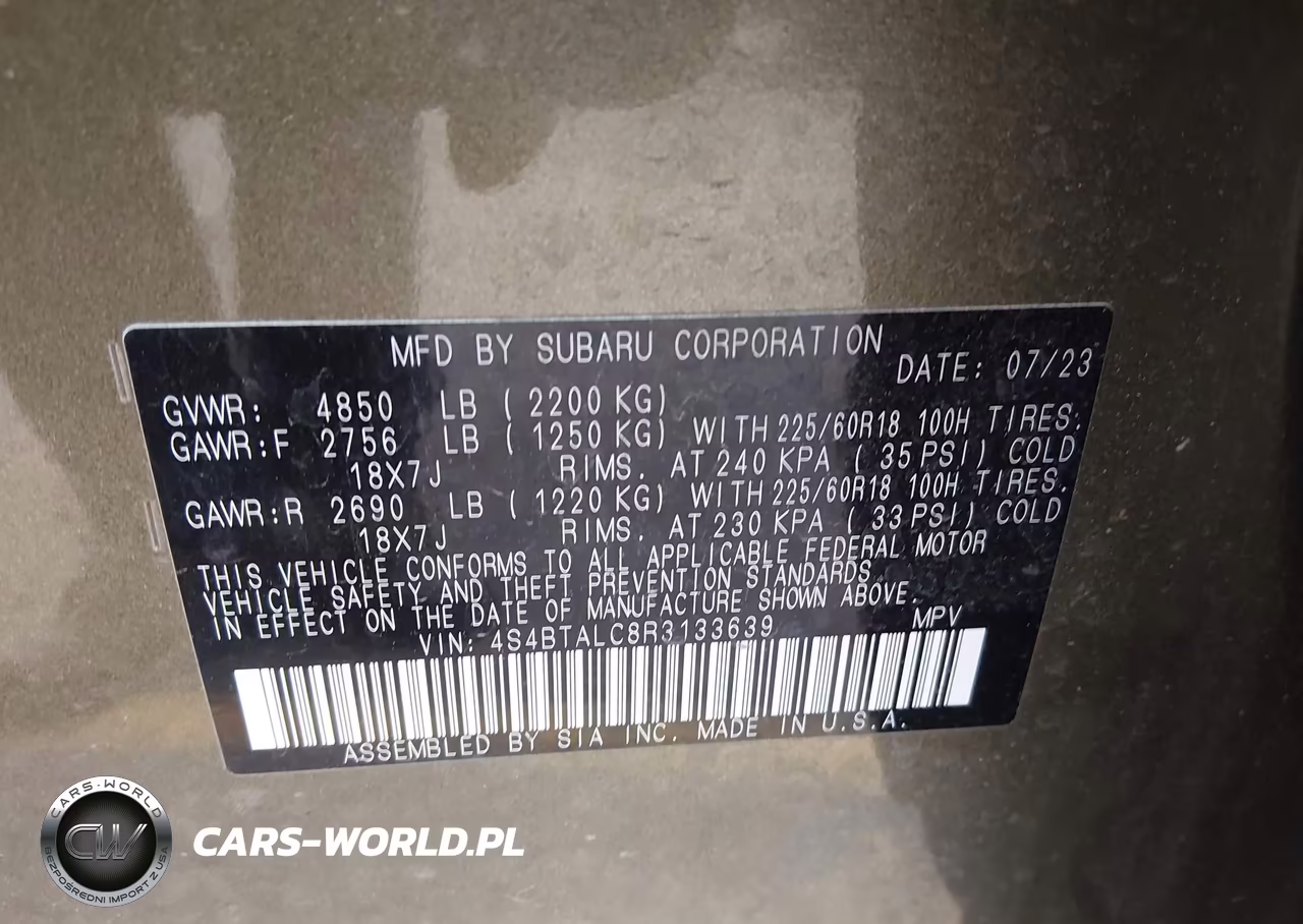 2024 Subaru Outback Onyx Edition VIN:4S4BTALC8R3133639 - 9