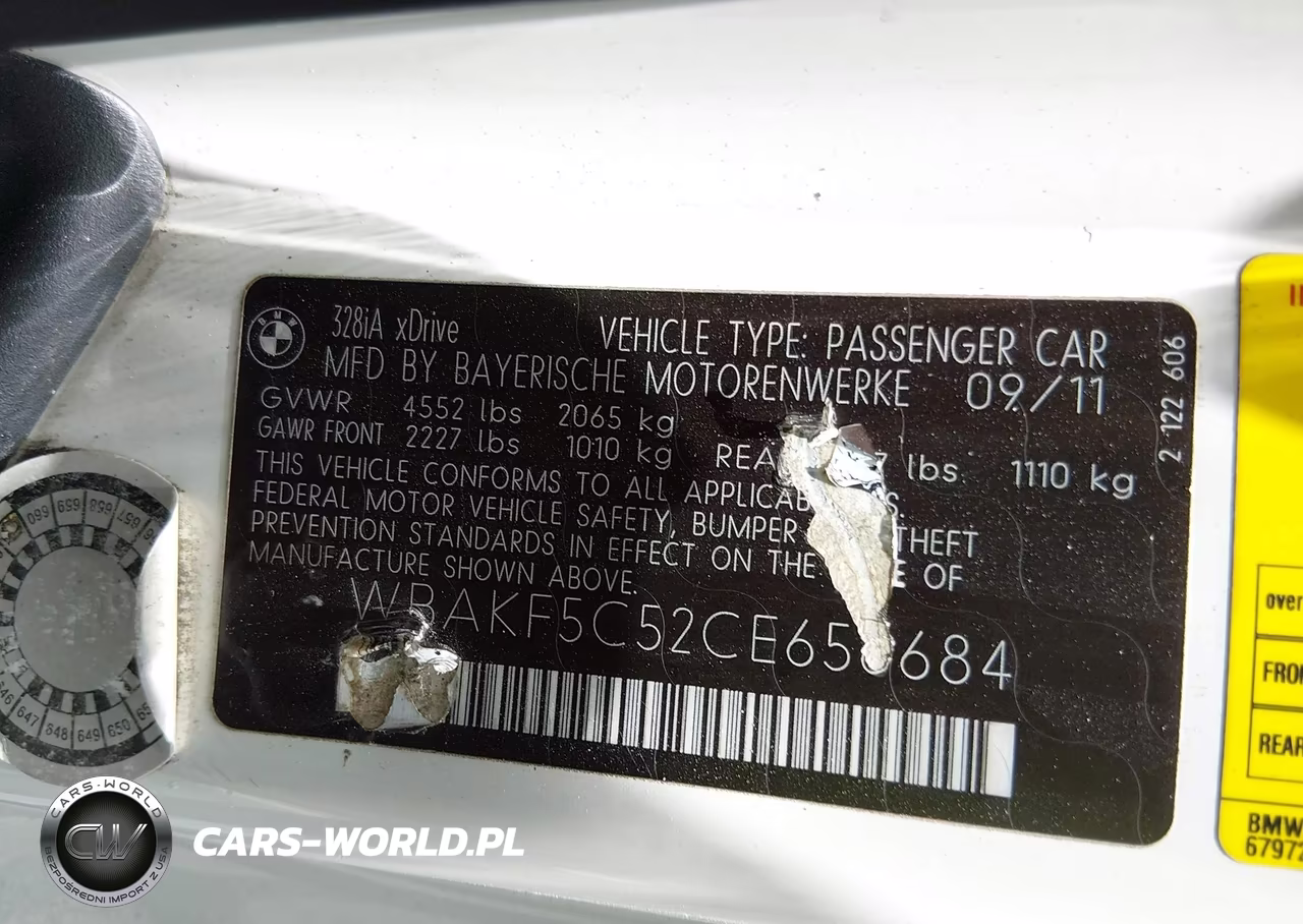 2012 BMW 328I xDrive VIN:WBAKF5C52CE656684 - 9