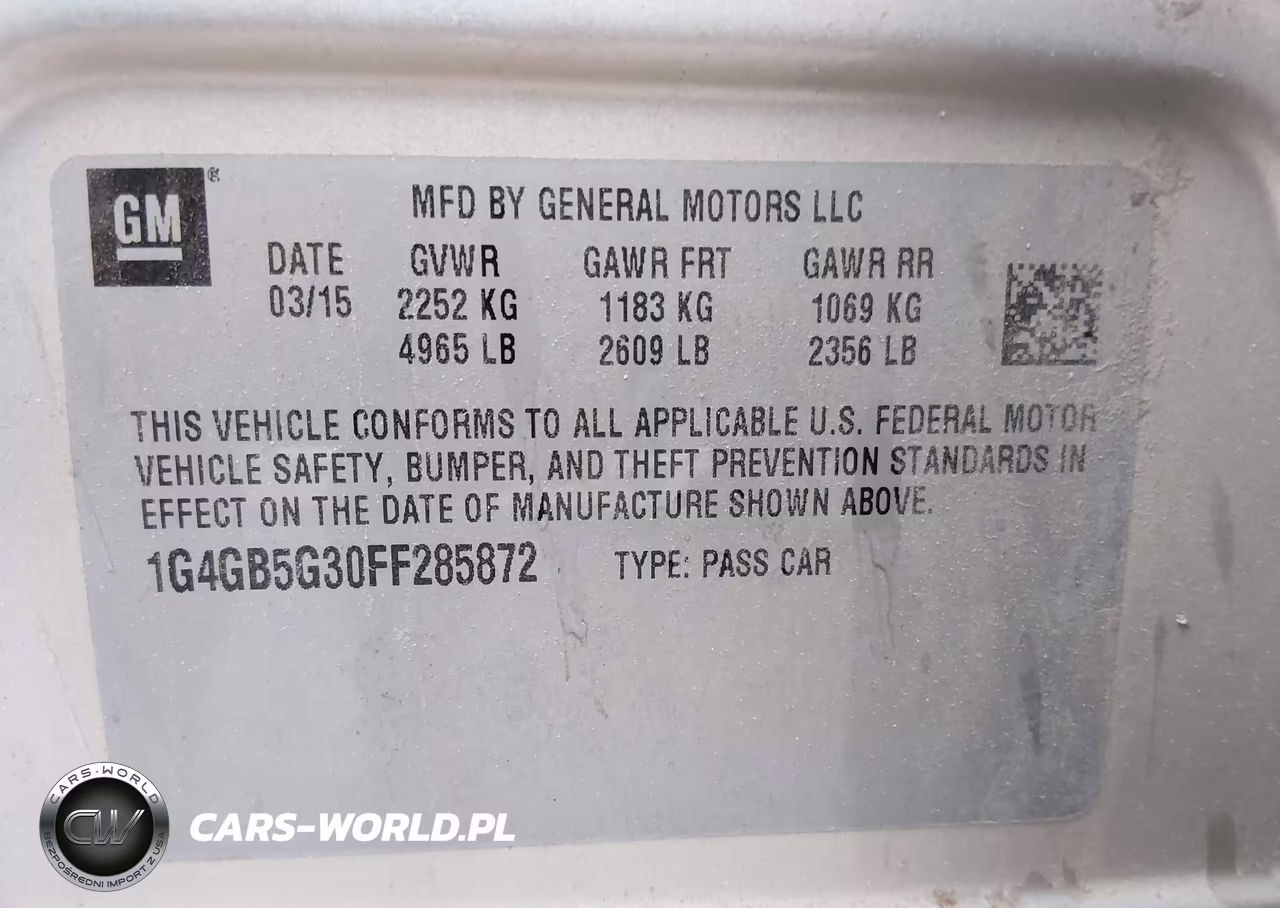 2015 Buick Lacrosse Leather VIN:1G4GB5G30FF285872 - 9