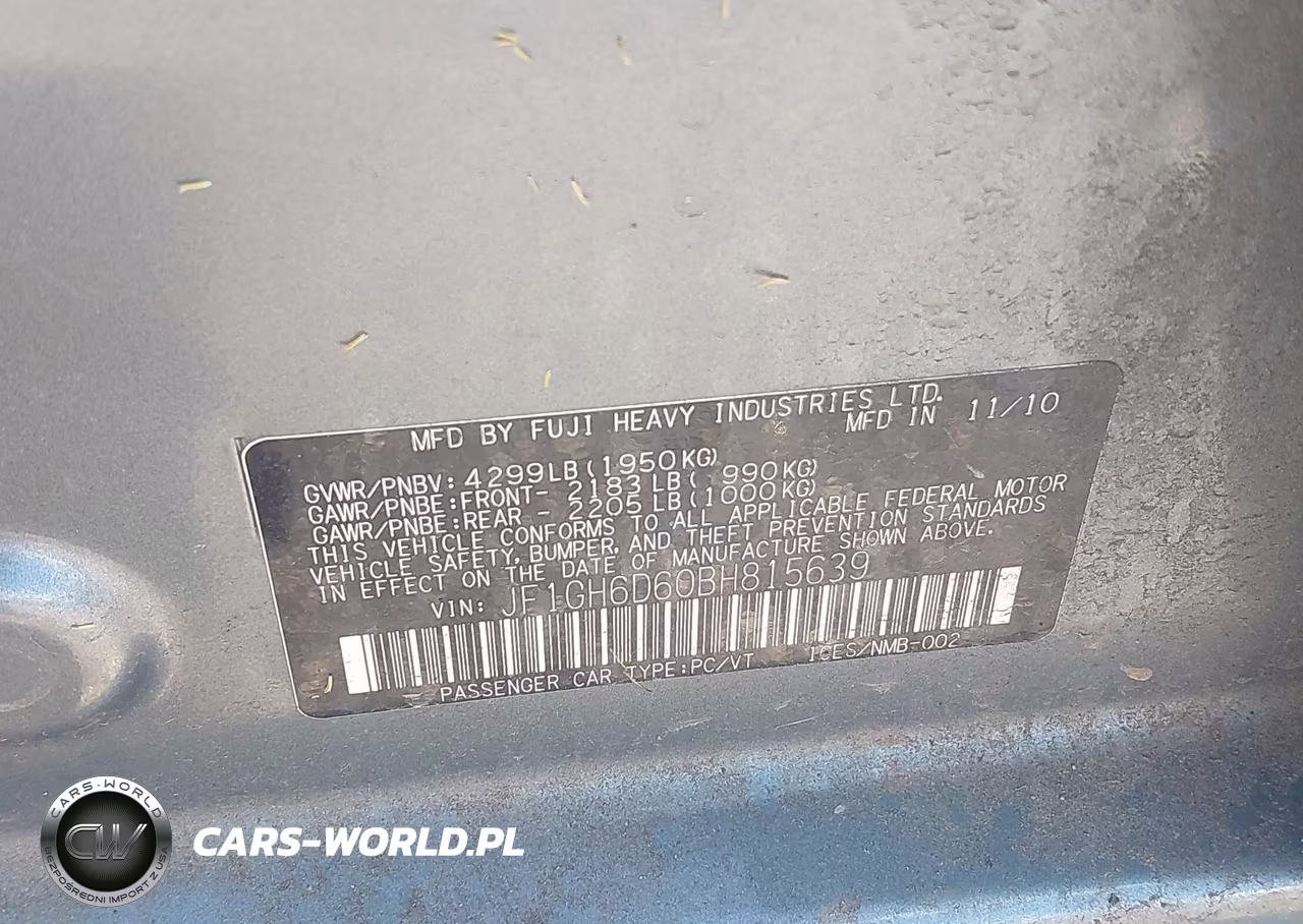 2011 Subaru Impreza Outback Sport VIN:JF1GH6D60BH815639 - 9