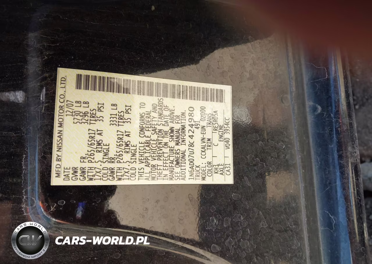2008 Nissan Frontier Le VIN:1N6AD07U78C424980 - 9