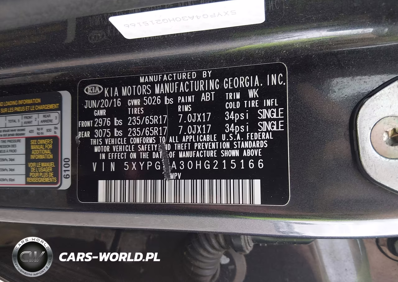 2017 Kia Sorento 2.4L Lx VIN:5XYPG4A30HG215166 - 9