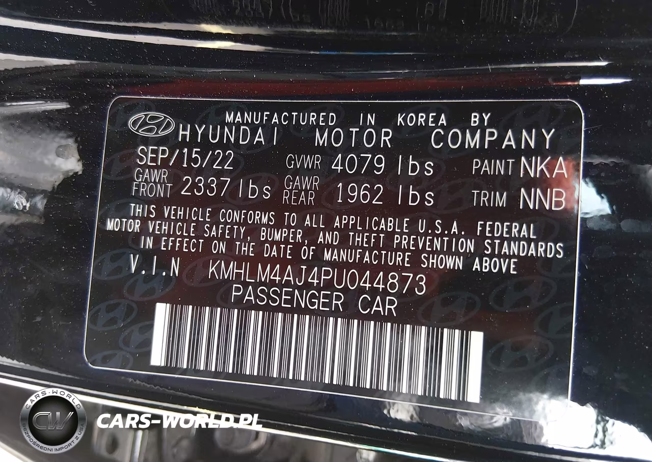 2023 Hyundai Elantra Hybrid Blue VIN:KMHLM4AJ4PU044873 - 9
