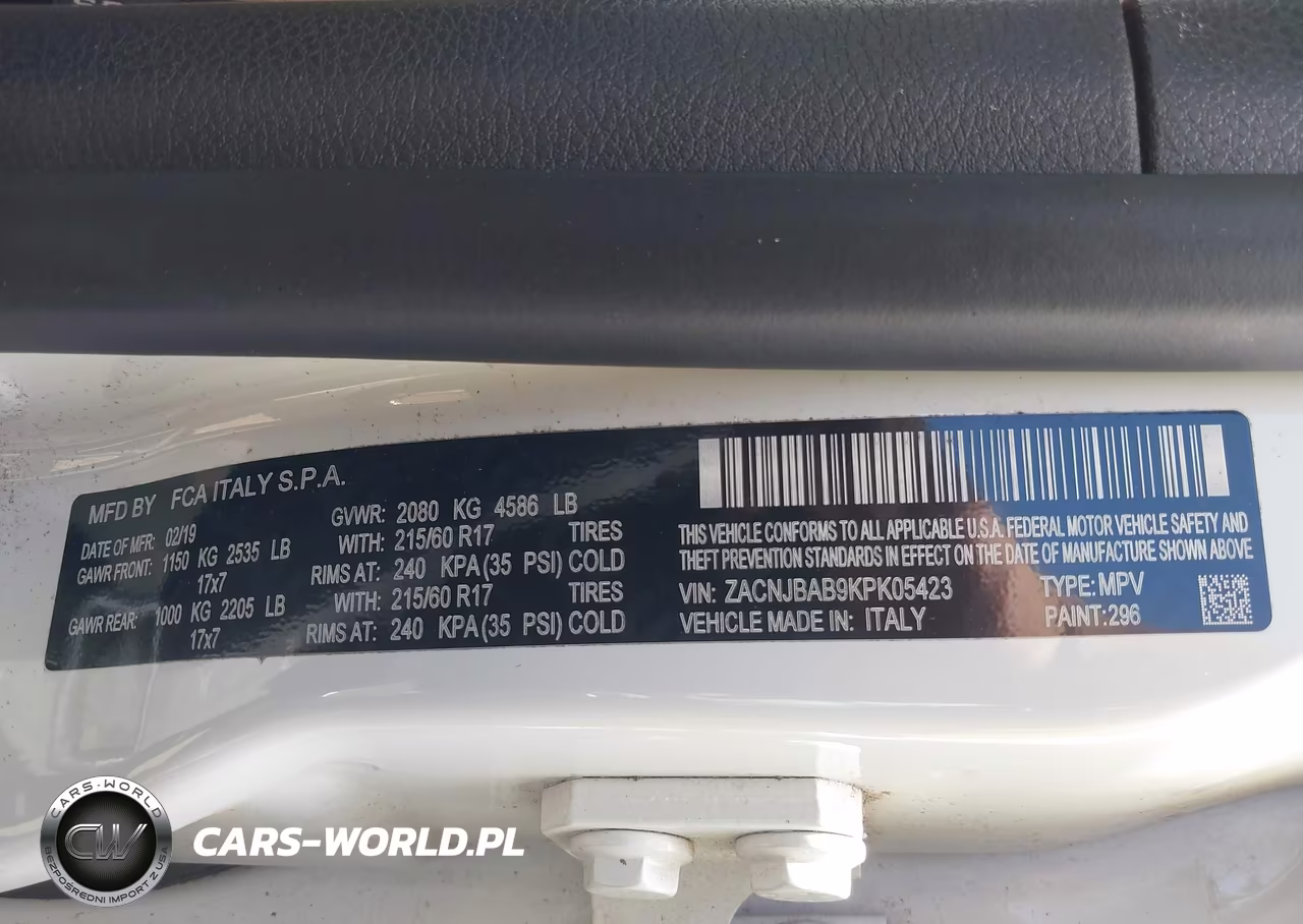 2019 Jeep Renegade Sport 4X4 VIN:ZACNJBAB9KPK05423 - 9