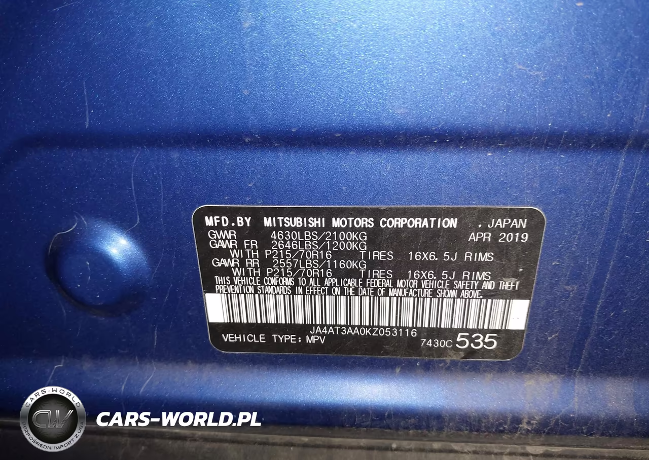 2019 Mitsubishi Eclipse Cross Es VIN:JA4AT3AA0KZ053116 - 9