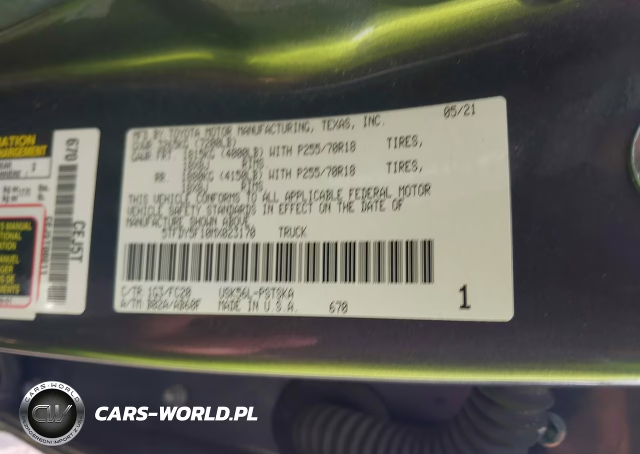 2021 Toyota Tundra Sr5 VIN:5TFDY5F10MX023170 - 9