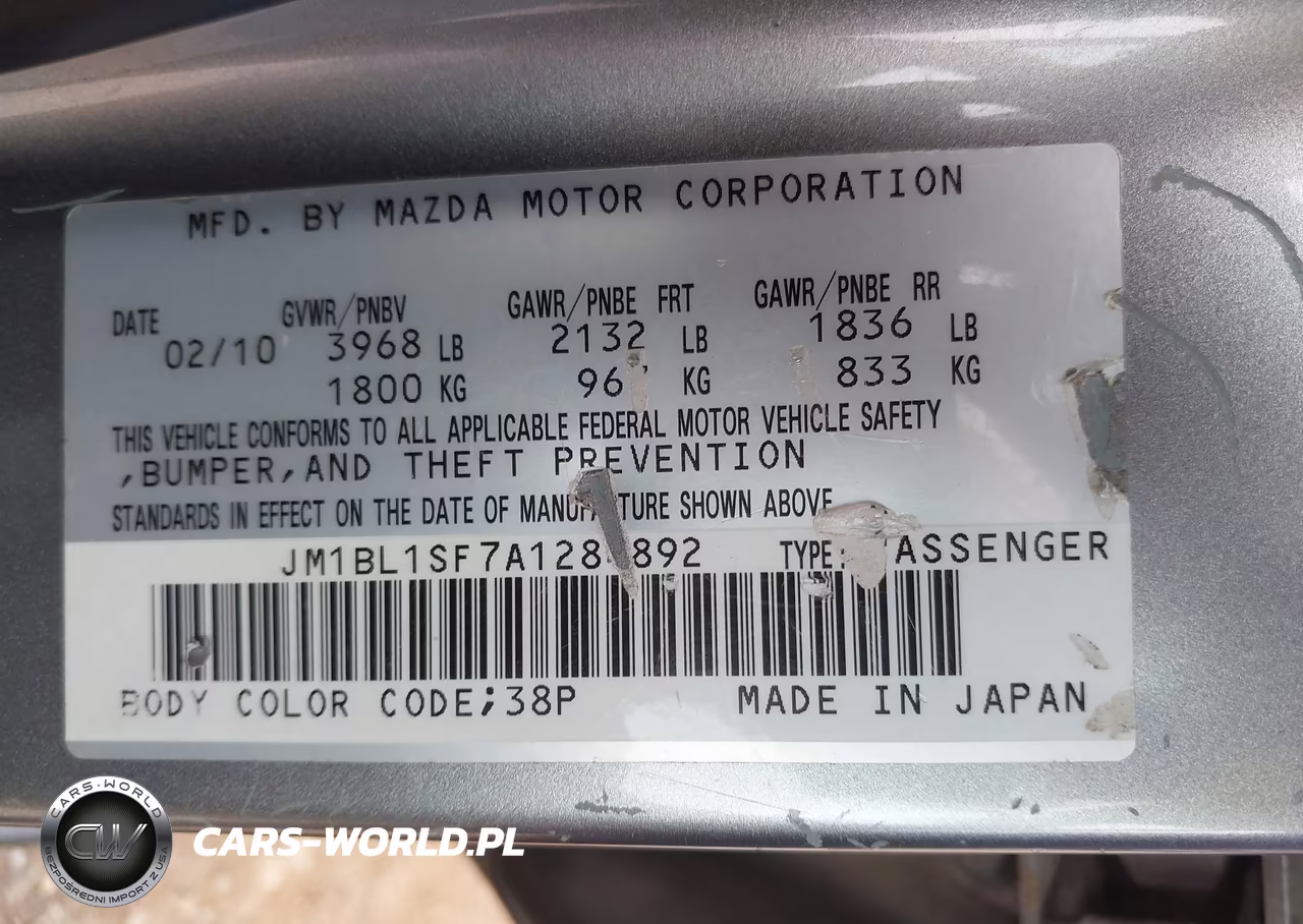 2010 Mazda Mazda3 I Sport VIN:JM1BL1SF7A1284892 - 9