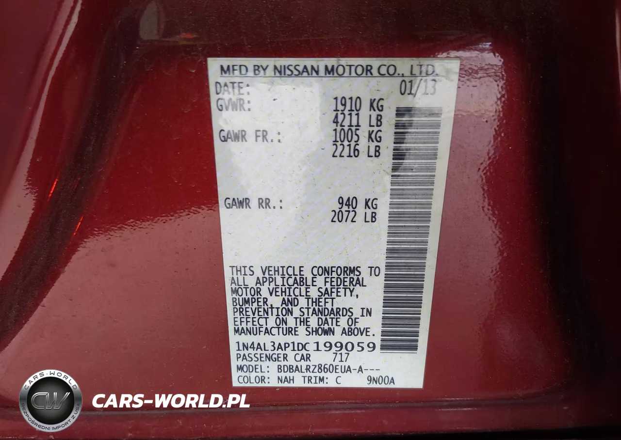 2013 Nissan Altima 2.5 S VIN:1N4AL3AP1DC199059 - 9