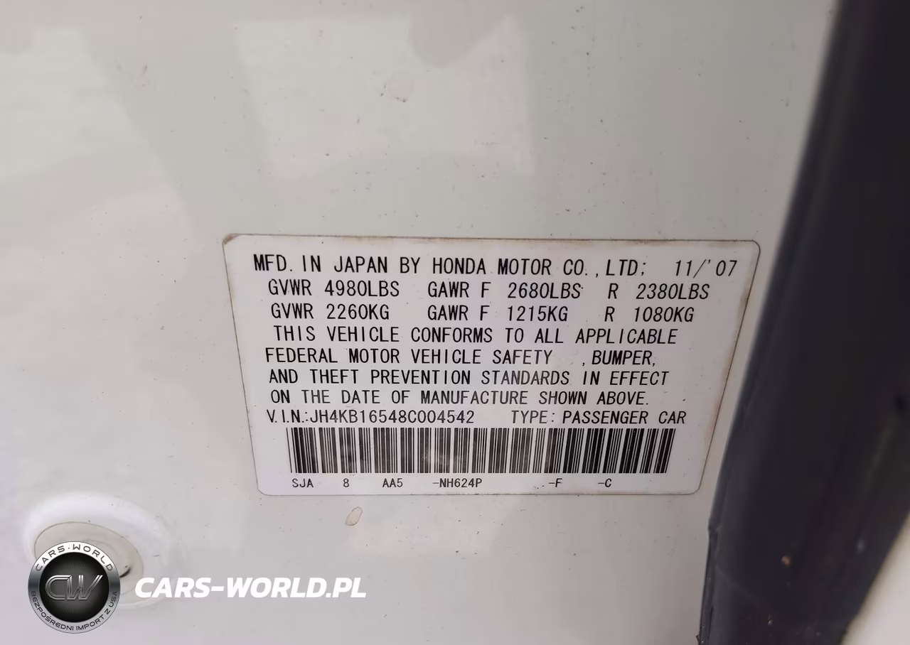 2008 Acura Rl 3.5 VIN:JH4KB16548C004542 - 9