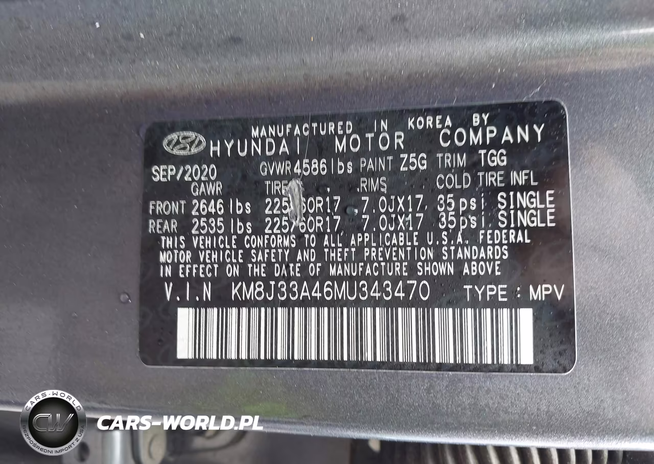 2021 Hyundai Tucson Value VIN:KM8J33A46MU343470 - 9