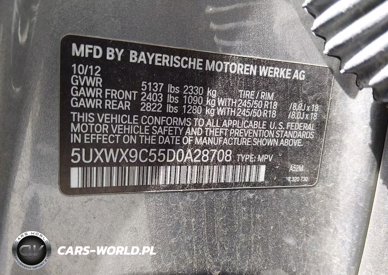 2013 BMW X3 xDrive28I VIN:5UXWX9C55D0A28708 - 9