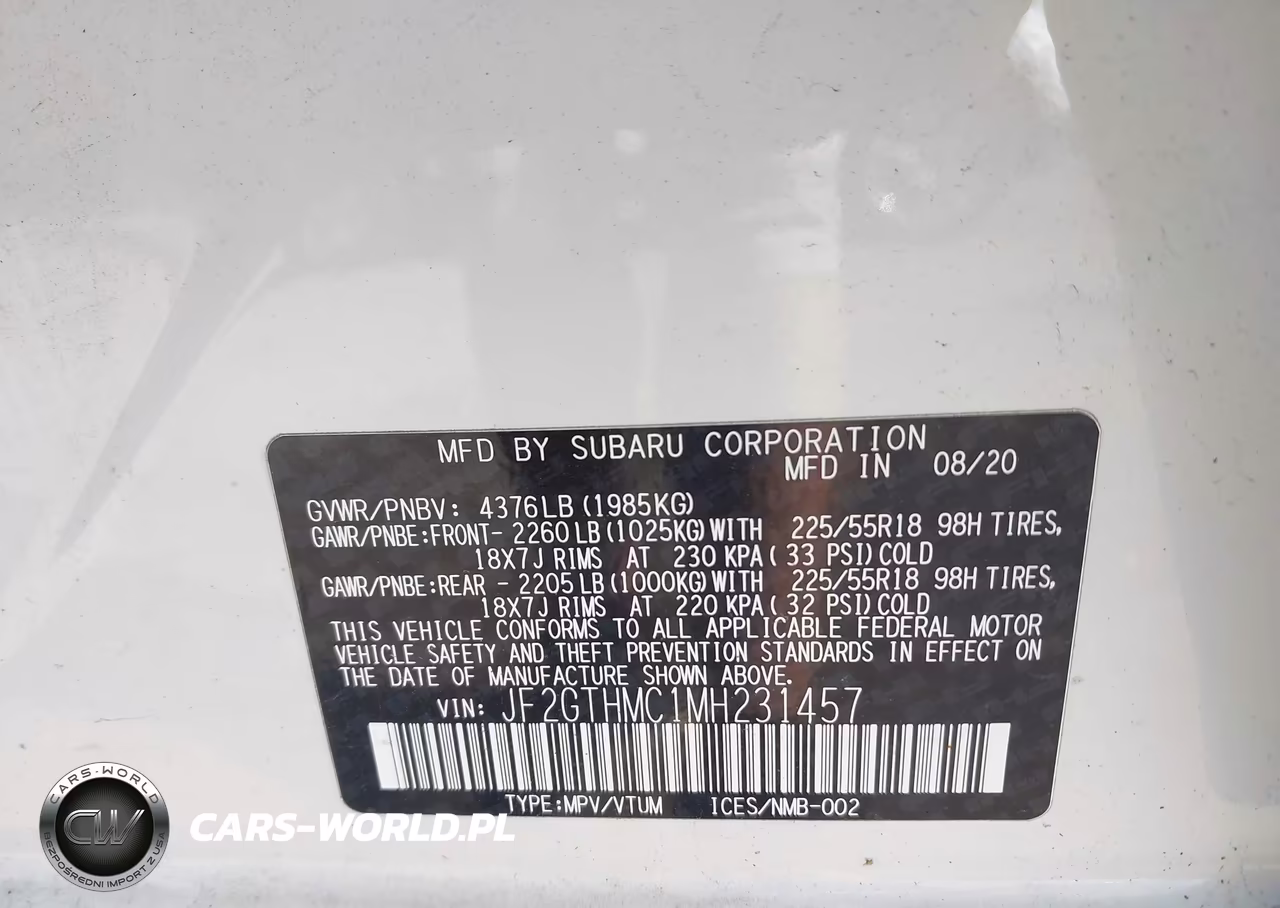 2021 Subaru Crosstrek Limited VIN:JF2GTHMC1MH231457 - 9