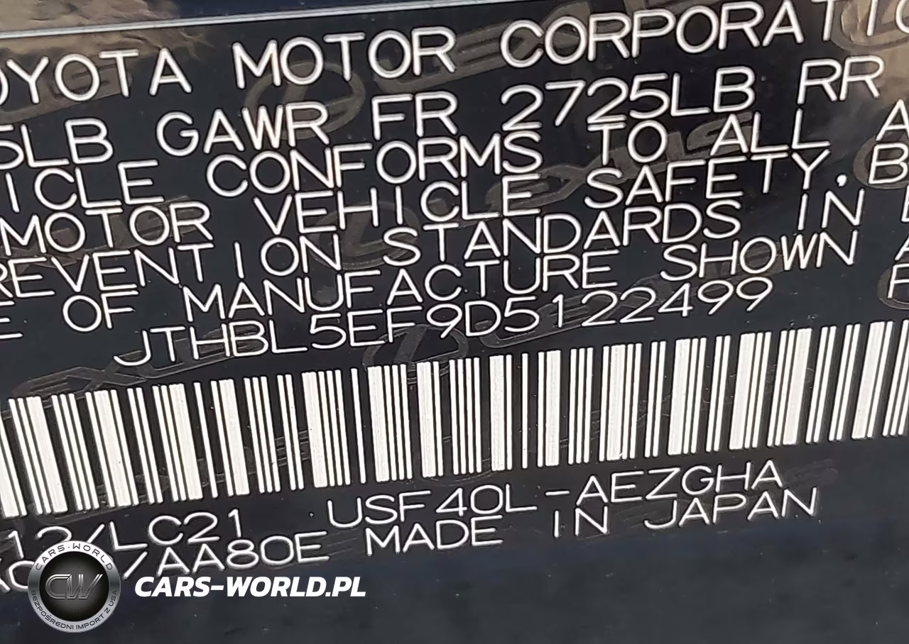 2013 Lexus Ls 460 VIN:JTHBL5EF9D5122499 - 9