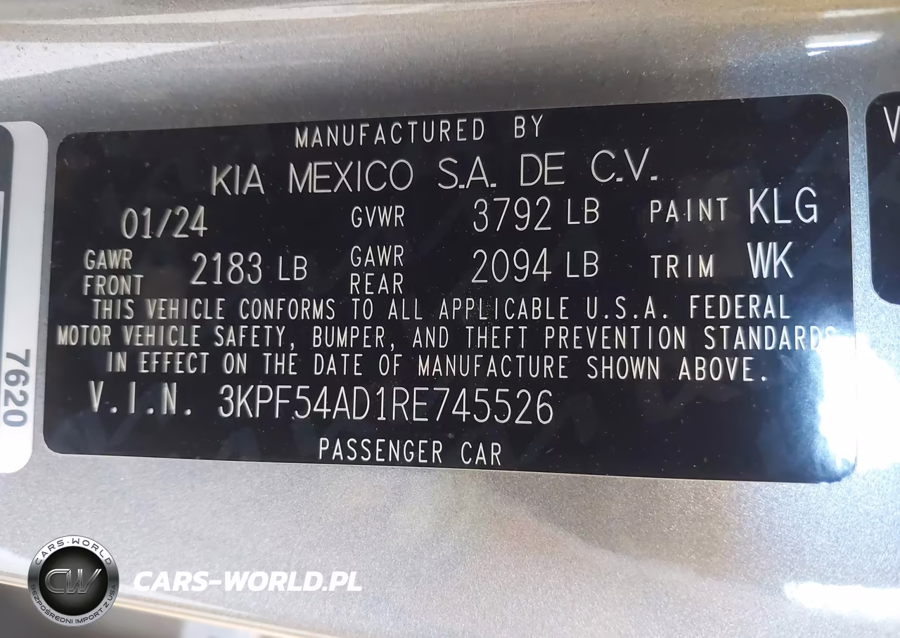 2024 Kia Forte Gt-Line VIN:3KPF54AD1RE745526 - 9