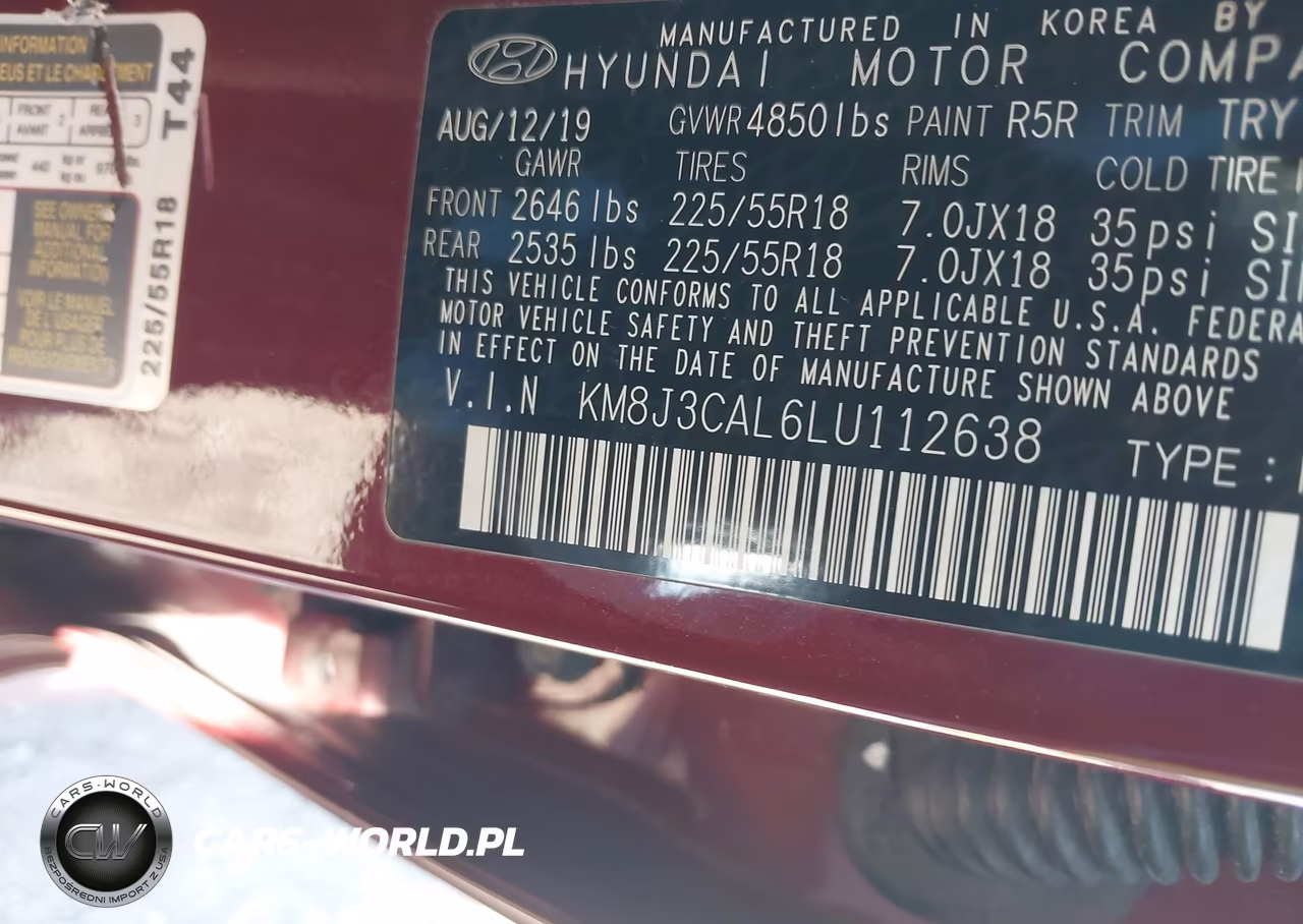 2020 Hyundai Tucson Sel VIN:KM8J3CAL6LU112638 - 9