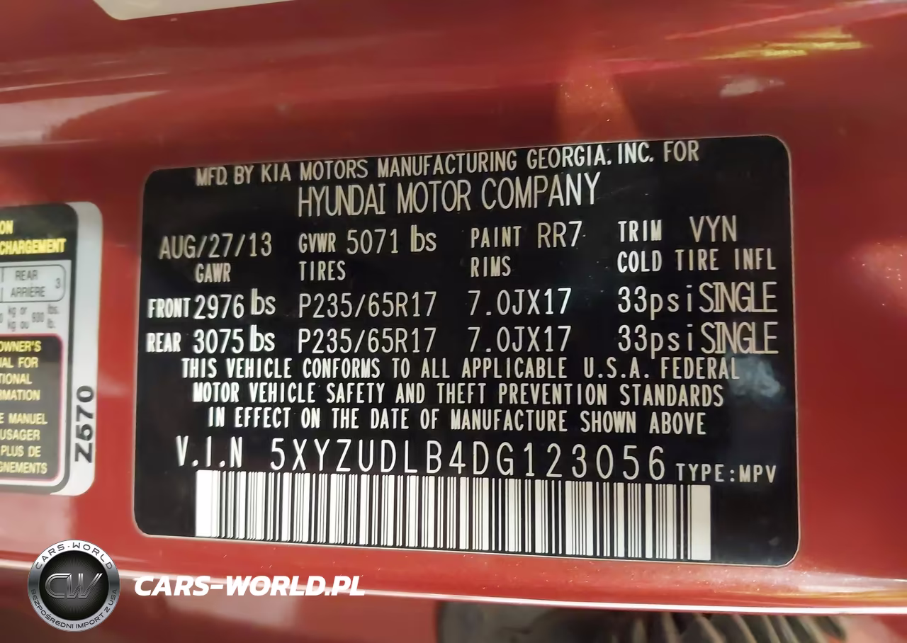 2013 Hyundai Santa Fe Sport VIN:5XYZUDLB4DG123056 - 9