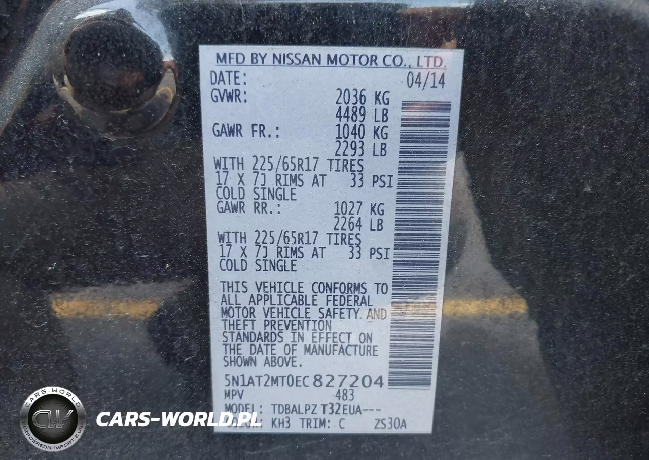 2014 Nissan Rogue S VIN:5N1AT2MT0EC827204 - 9