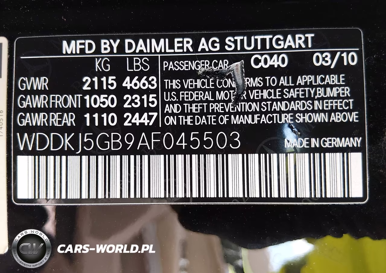 2010 Mercedes-Benz E 350 VIN:WDDKJ5GB9AF045503 - 9