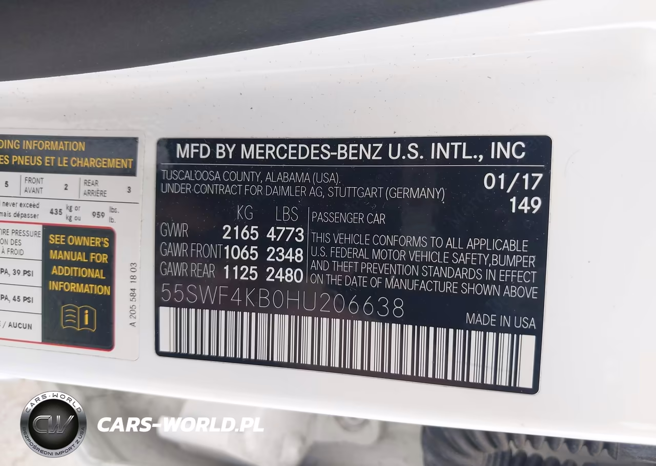 2017 Mercedes-Benz C 300 4Matic VIN:55SWF4KB0HU206638 - 9