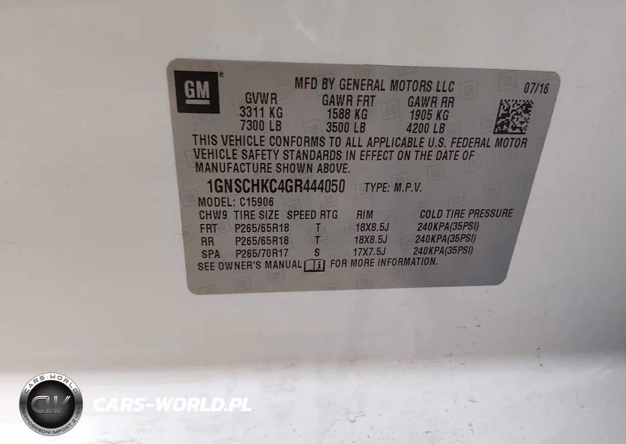 2016 Chevrolet Suburban Lt VIN:1GNSCHKC4GR444050 - 9