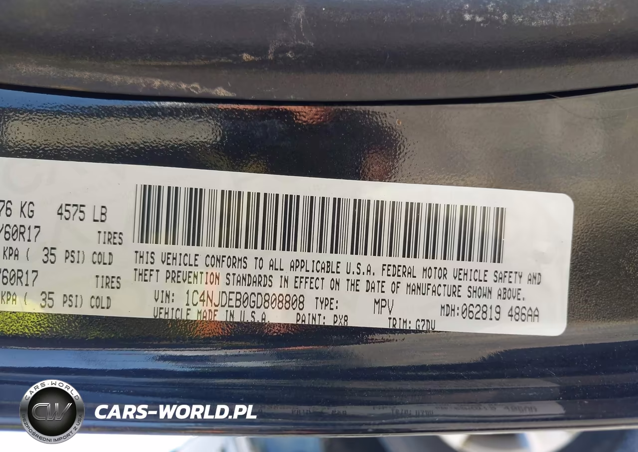 2016 Jeep Compass Latitude VIN:1C4NJDEB0GD808808 - 9