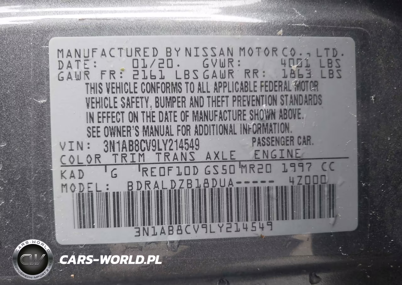 2020 Nissan Sentra Sv Xtronic Cvt VIN:3N1AB8CV9LY214549 - 9