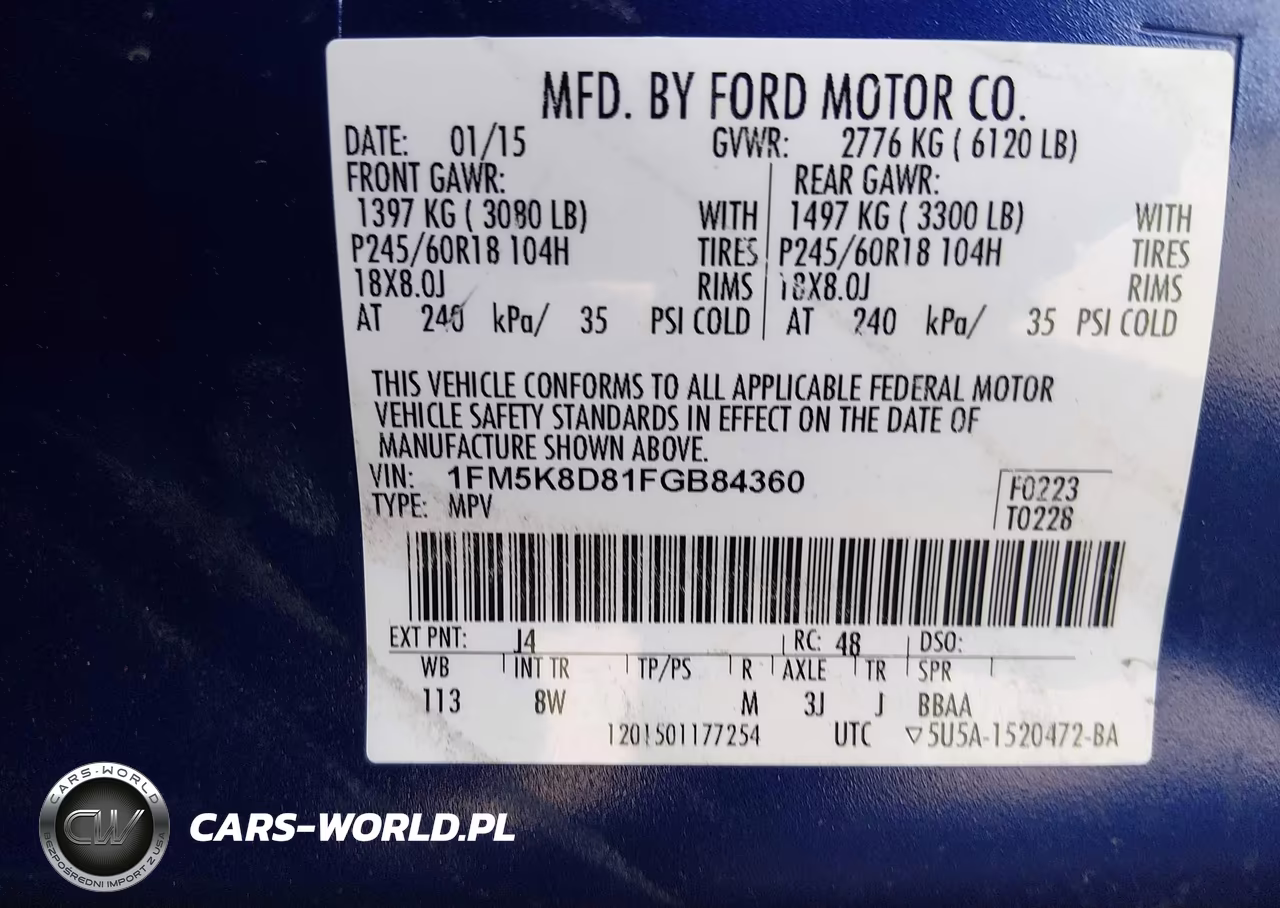 2015 Ford Explorer Xlt VIN:1FM5K8D81FGB84360 - 9