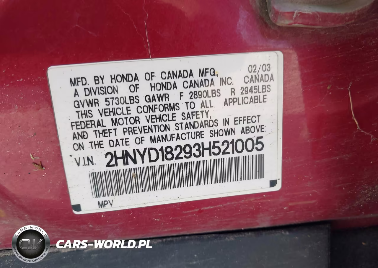 2003 Acura Mdx VIN:2HNYD18293H521005 - 9