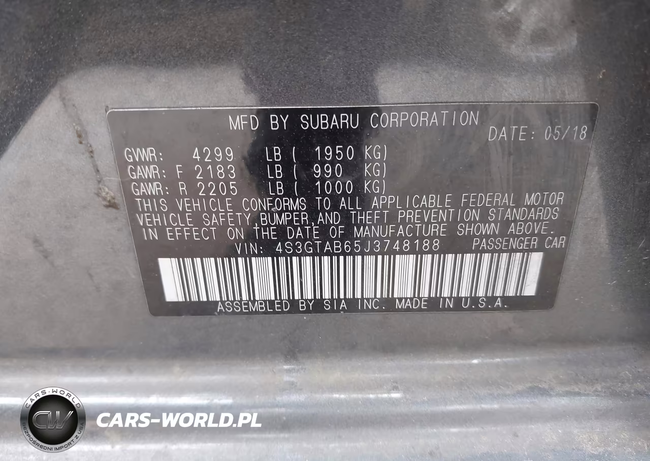 2018 Subaru Impreza 2.0I Premium VIN:4S3GTAB65J3748188 - 9