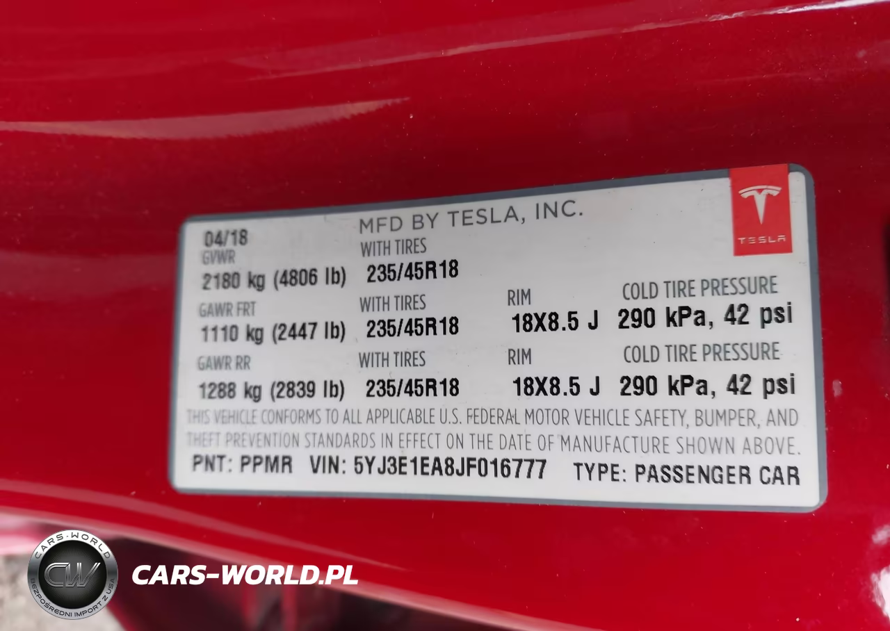 2018 Tesla Model 3 Long Range-Mid Range VIN:5YJ3E1EA8JF016777 - 9
