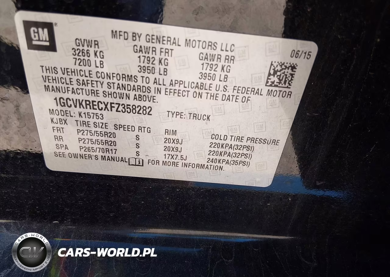 2015 Chevrolet Silverado 1500 2Lt VIN:1GCVKRECXFZ358282 - 9