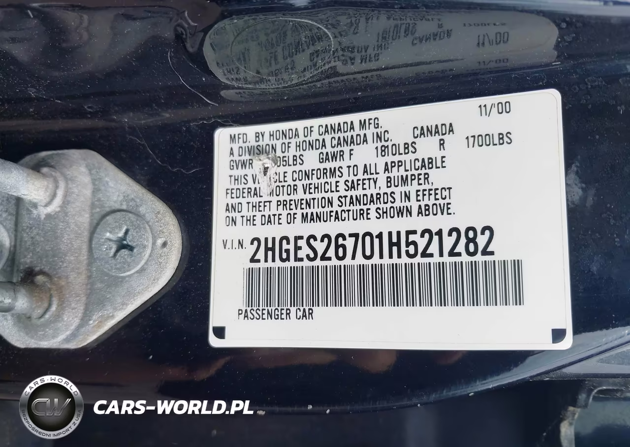 2001 Honda Civic Ex VIN:2HGES26701H521282 - 9